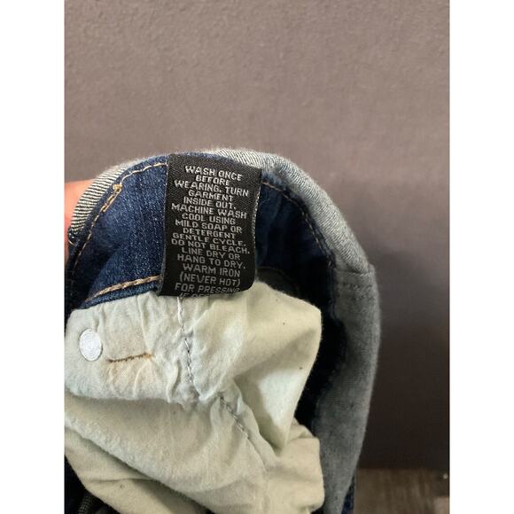 Rue 21 Distressed Denim Overalls Juniors 7/8 Skinny Jeans Bib Retro Chore - Picture 4 of 7